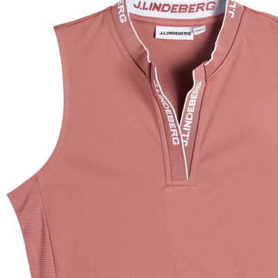 J Lindeberg Golf Leya Sleeveless Top Withered Rose