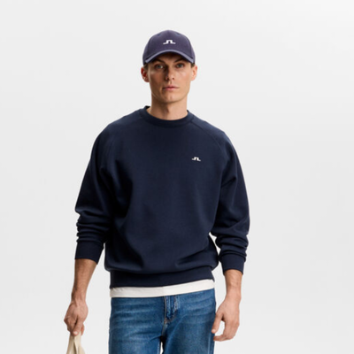 Golftröja J Lindeberg Finn Crew Neck Herr Navy