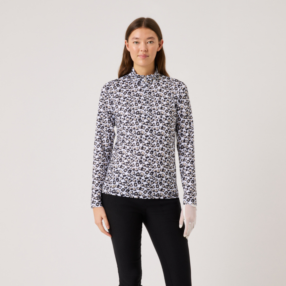 Daily Sports Sheermotion LS Half Zip Leo Svart/Vit (L)