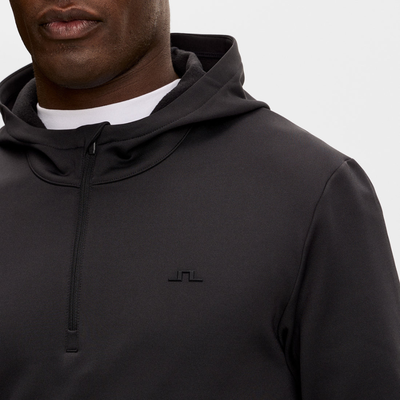 Golf Hoodie J Lindeberg Golf Aerial Quarter Zip Herr Svart