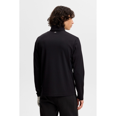 Golftröja J Lindeberg Leon Quarter Zip Herr Svart