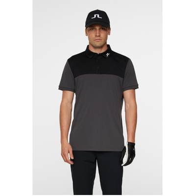 J.Lindeberg Golfpiké Herr I Jeff Reg fit Polo Asphalt