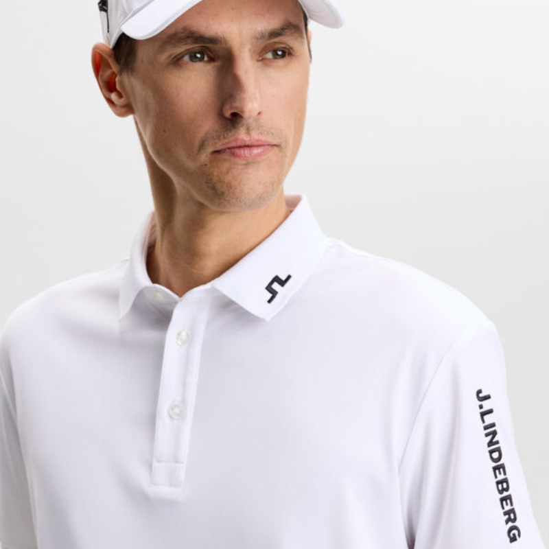 J Lindeberg Tour Tech Golfpiké Herr Vit