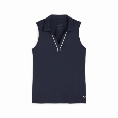 Puma CloudSpun Piped Sleeveless Polo Flickor Navy