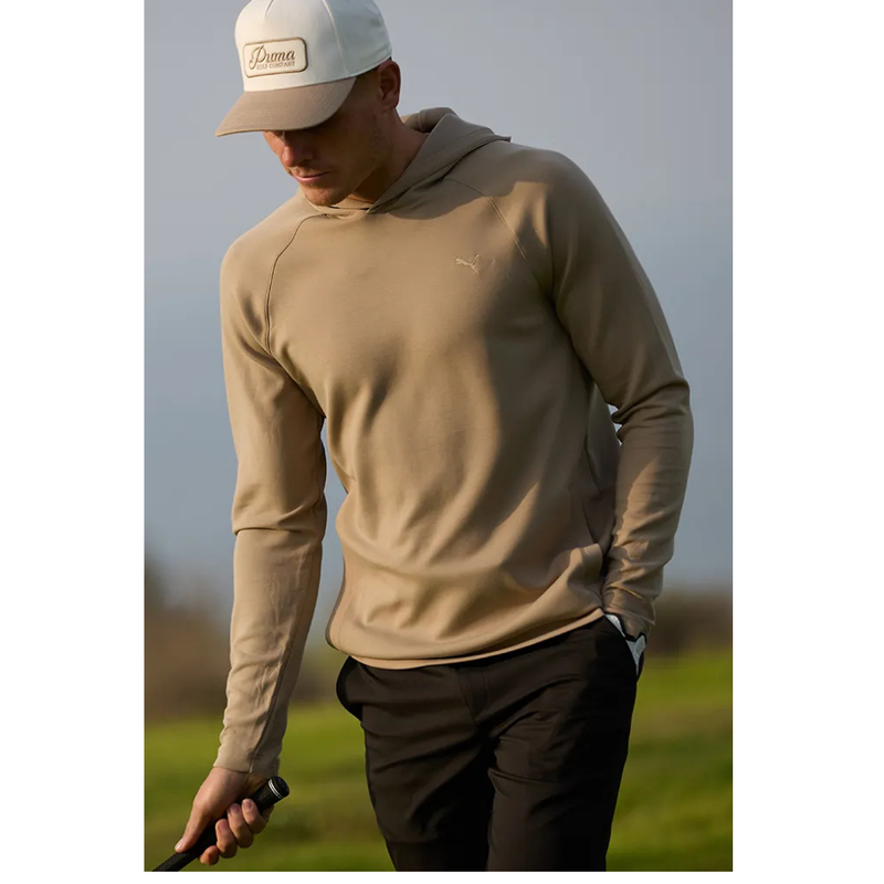 Golf hoodie Puma CloudSpun Fleece Sand