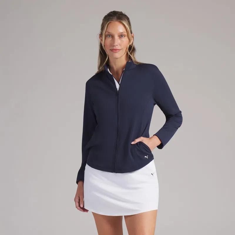 Puma Pure Textured Full Zip Jacket Dam Navy