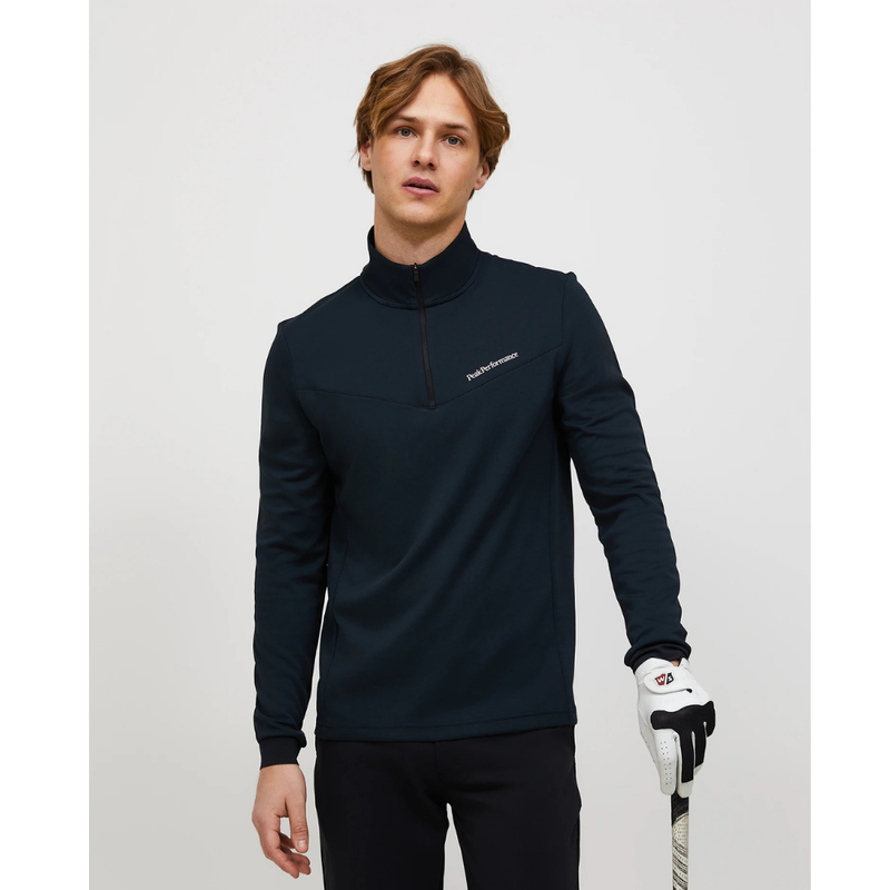 Golftröja Peak Performance Swift Motion Midlayer Svart