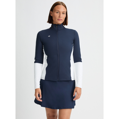 Golftröja Dam Röhnisch Blake Thermal Midlayer Navy/Vit