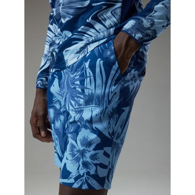 Golfshorts J Lindeberg Eloy Print Hibiscus Blue