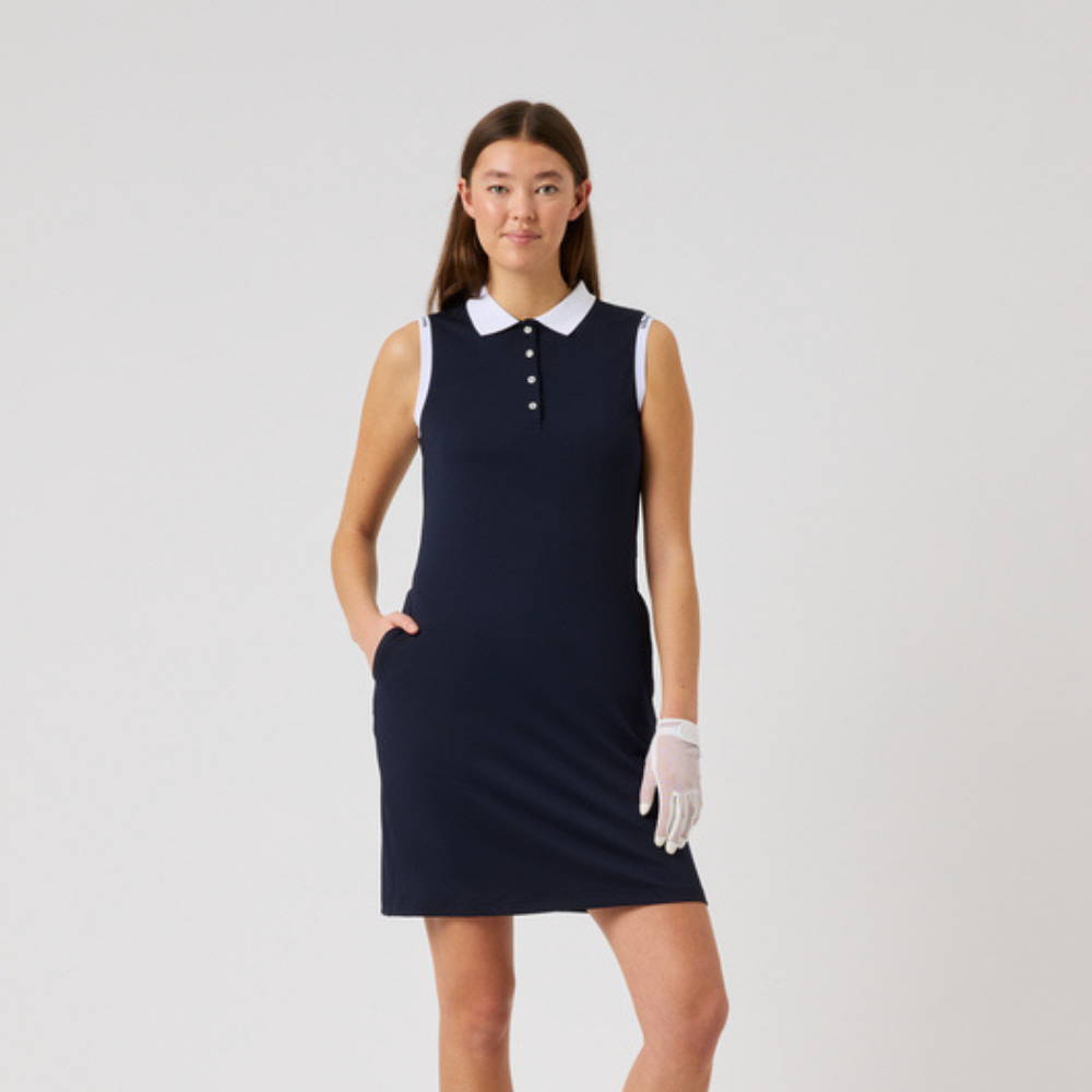 Golfklänning Daily Sports Sicaya SL Polo Dress Navy/Vit (L)