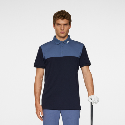 J.Lindeberg Golfpiké Herr I Jeff Reg fit Polo Navy