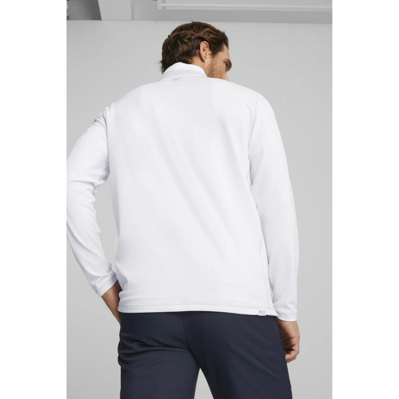 Golftröja herr Puma Golf Lightweight 1/4 Zip Vit/grå Golftröja herr Puma Golf Lightweight 1/4 Zip Vit/grå