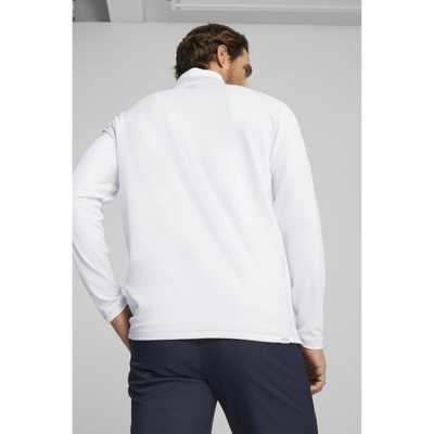 Golftröja herr Puma Golf Lightweight 1/4 Zip Vit/grå Golftröja herr Puma Golf Lightweight 1/4 Zip Vit/grå