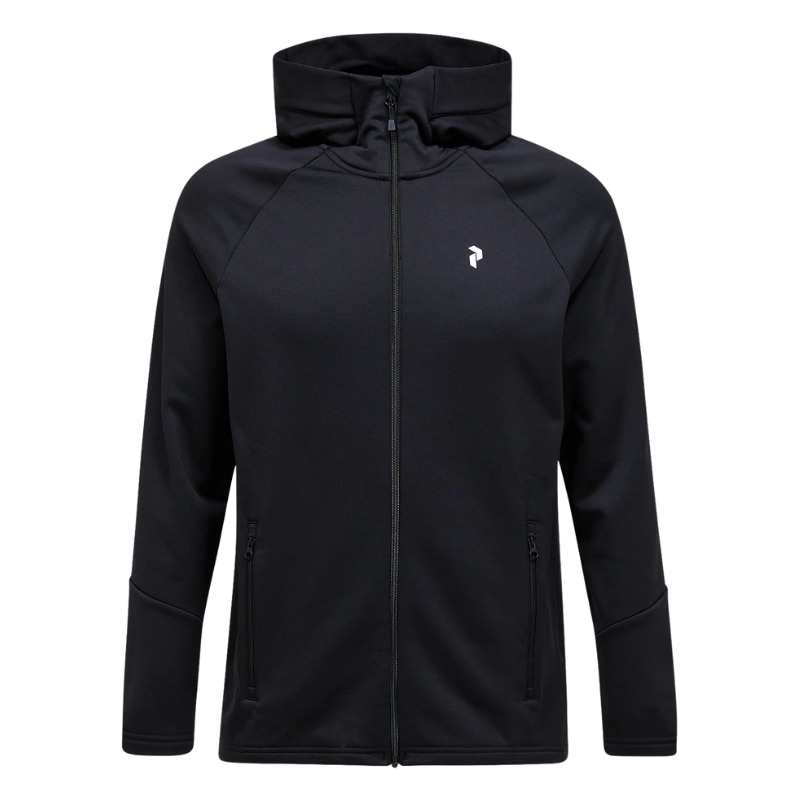 Golf hoodie Peak Performance Rider Zip Hood Herr Svart