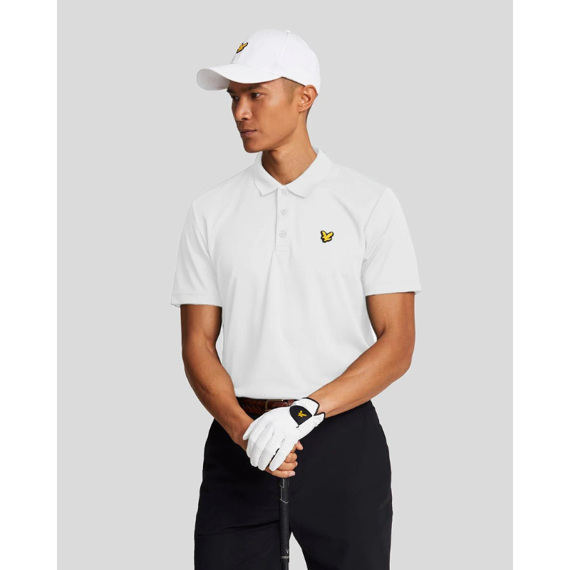 Lyle & Scott Tech Golfpiké Vit (S)