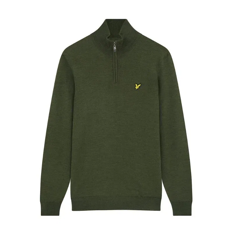 Tröja Lyle & Scott Merinoull Herr 1/4 Zip Cactus
