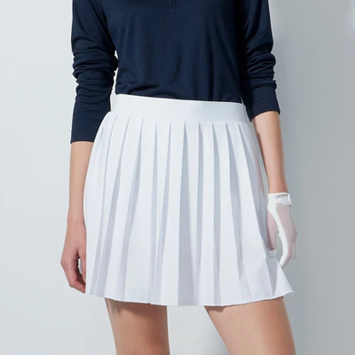 Vit Golfkjol Daily Sports Pleated Skort 45 cm