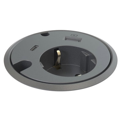 Bordsuttag Powerdot 16 Eluttag, USB-A, USB-C & kabelgenomföring