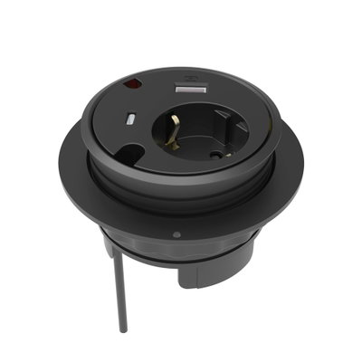 Bordsuttag Powerdot 16 Eluttag, USB-A, USB-C & kabelgenomföring