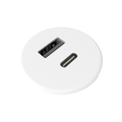 Bordsuttag Axessline Micro USB-C, 1 USB-A