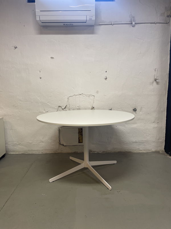 Vitt runt bord Ø115cm