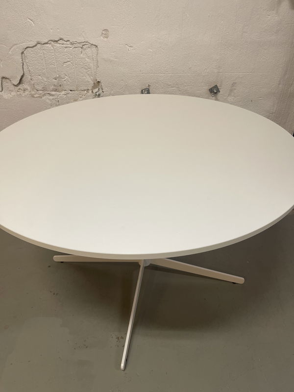 Vitt runt bord Ø115cm