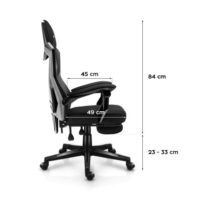 Gamingstol VYRO Vortex Comfort Svart-Kolfiber