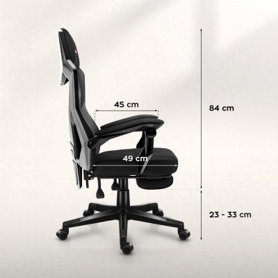 Gamingstol VYRO Vortex Comfort Svart-Kolfiber