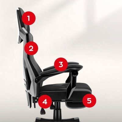 Gamingstol VYRO Vortex Comfort Svart-Grå