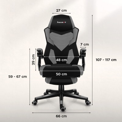 Gamingstol VYRO Vortex Comfort Svart-Grå