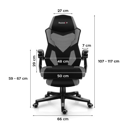 Gamingstol VYRO Vortex Comfort Svart-Grå