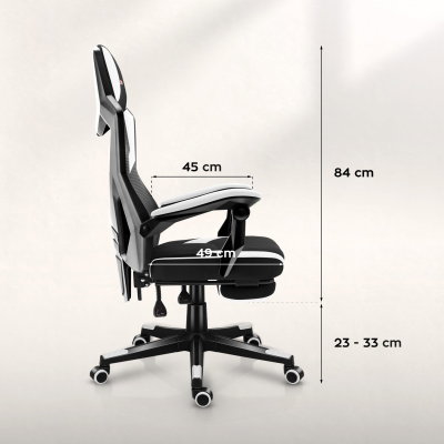 Gamingstol VYRO Vortex Comfort Svart-Vit