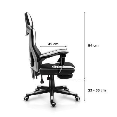 Gamingstol VYRO Vortex Comfort Svart-Vit