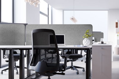 Bordsskärm Silencio 160cm Svart