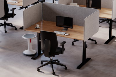 Bordsskärm Silencio 70cm Svart