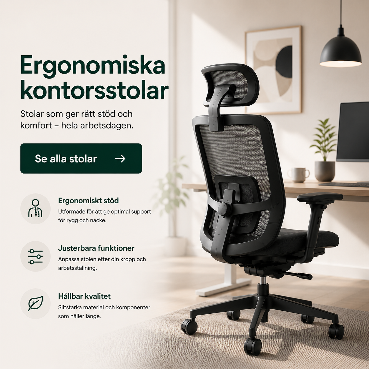 ergonomiska kontorsstolar