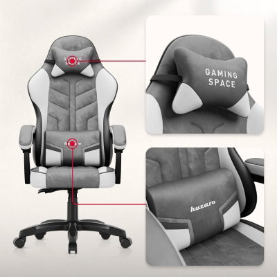 Gamingstol VYRO Phantom Max Grå-Vit