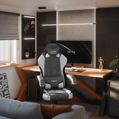 Gamingstol VYRO Phantom Max Grå-Vit