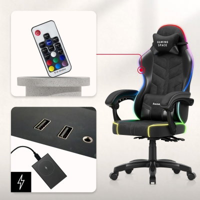 Gamingstol VYRO Phantom Max RGB Svart
