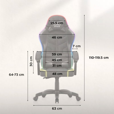 Gamingstol VYRO Phantom Max RGB Svart