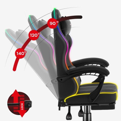 Gamingstol VYRO Phantom Shift RGB Svart