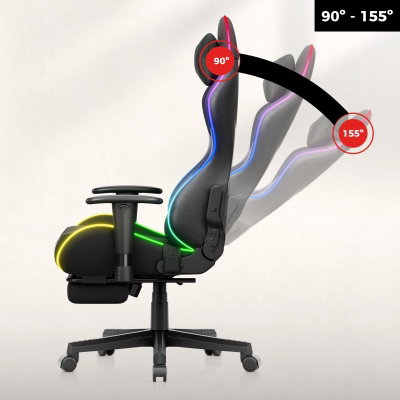 Gamingstol VYRO Phantom Focus RGB Svart