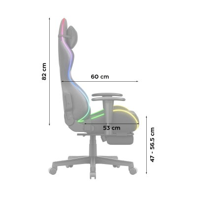 Gamingstol VYRO Phantom Focus RGB Svart