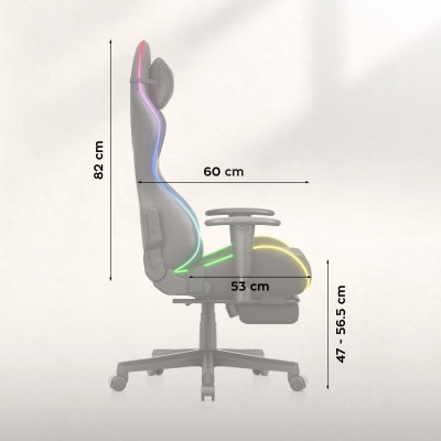 Gamingstol VYRO Phantom Focus RGB Svart