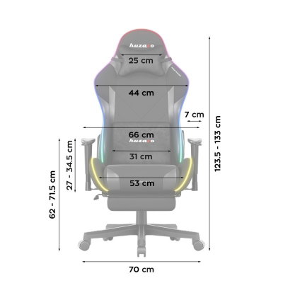 Gamingstol VYRO Phantom Focus RGB Svart