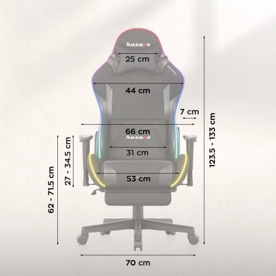 Gamingstol VYRO Phantom Focus RGB Svart