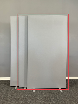 Golvskärmväggar Höjd 155cm. 82/100/120cm Bredd. Ljusgrå