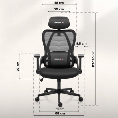 Huzaro Combat 2.7 Ergonomisk Gamingstol – Svart