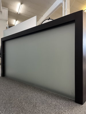 Receptionsdisk 185x75cm Massivt trä & Frostat glas