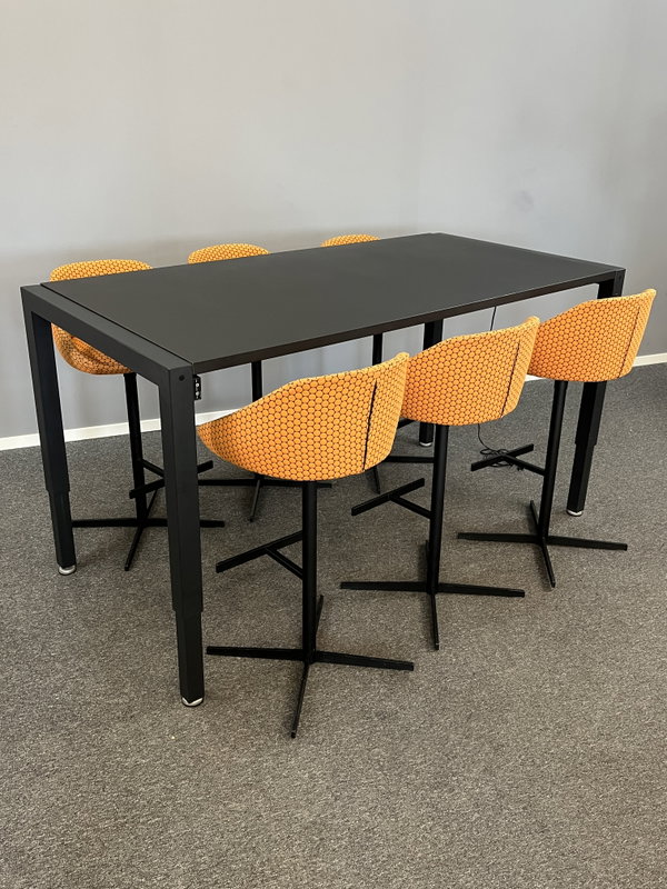 Konferensbord Höj & Sänkbart med Barstolar Paket